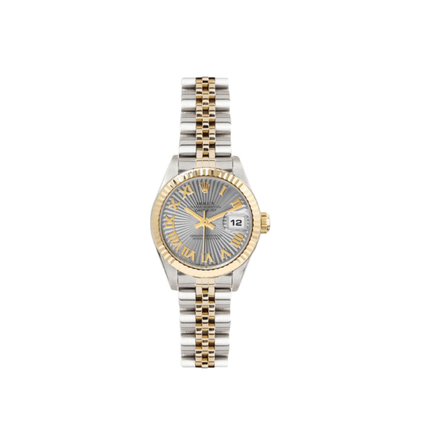 Rolex Women's Datejust Two Tone Fluted Champagne Index Dial